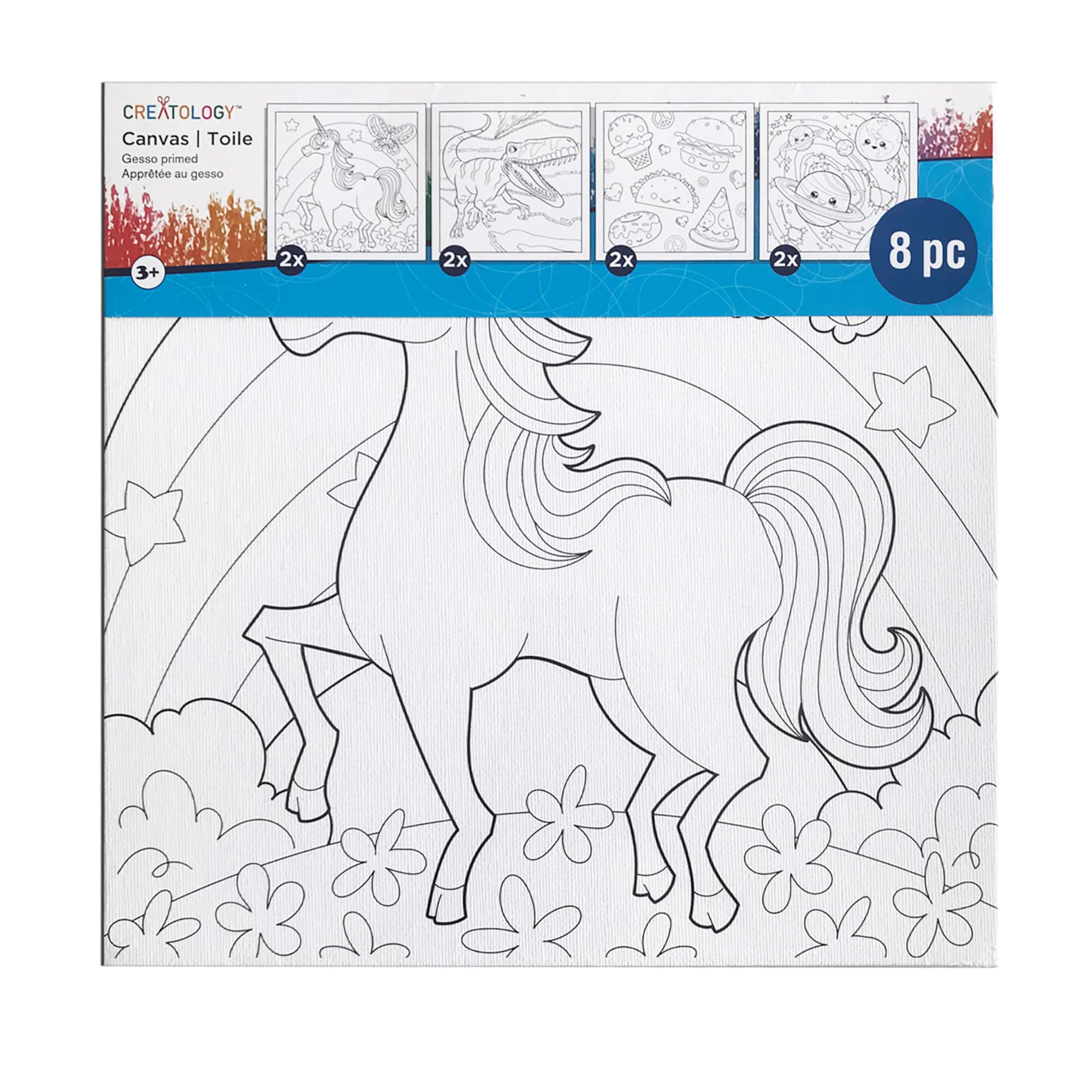 Pre-Printed Canvas Panels By Creatology™, 8 Pack